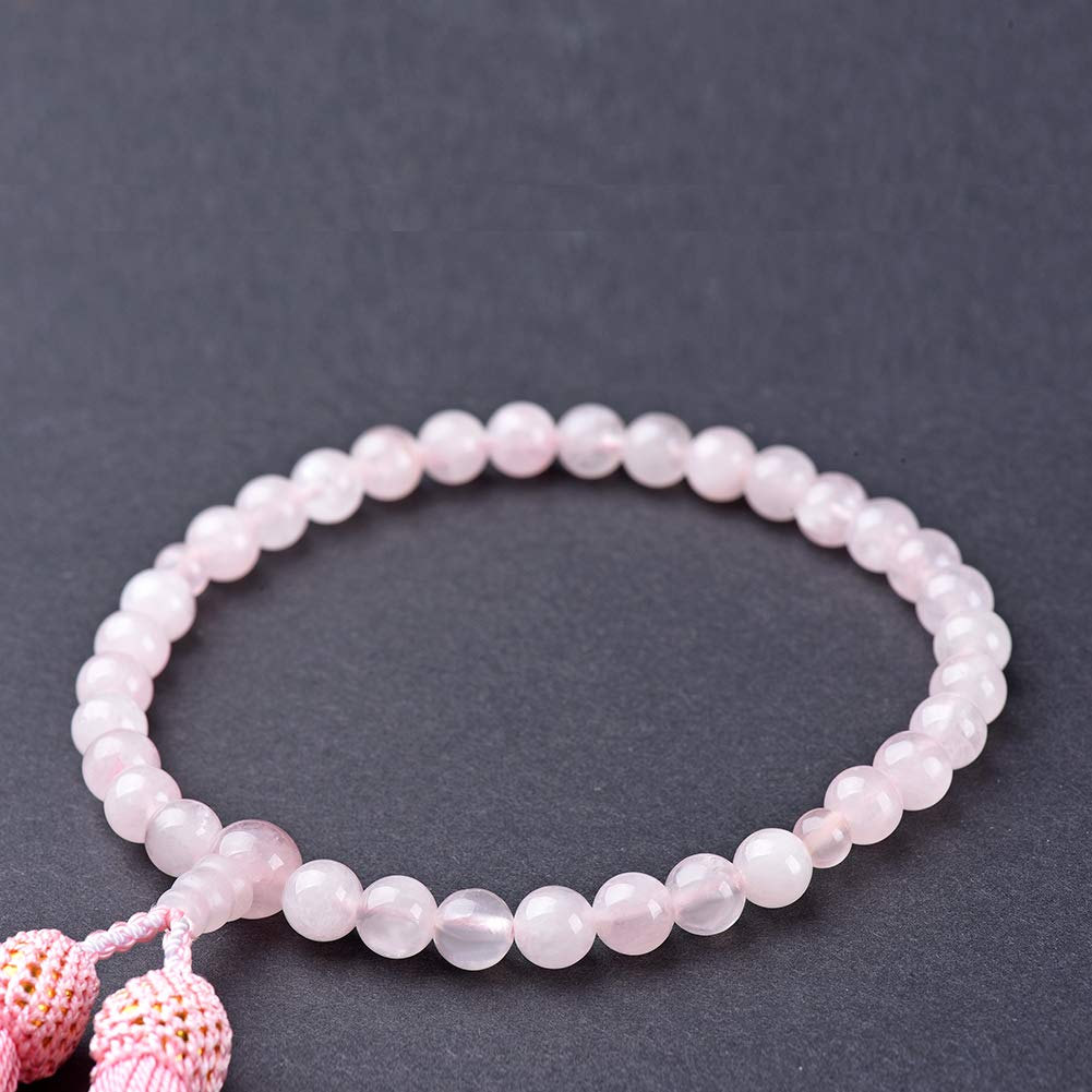 Prayer Beads for Rose 8mm Pure Silk Sanskrit Magnetic Prayer Beads Handmade Prayer Beads That Can Be Used by All Sects Women, Quartz, Beads, Tenbou,