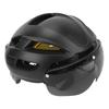 Cycling Helmet MIPS Technology Bike Helmet with LED Light Goggles for Mountain Road Bike Black