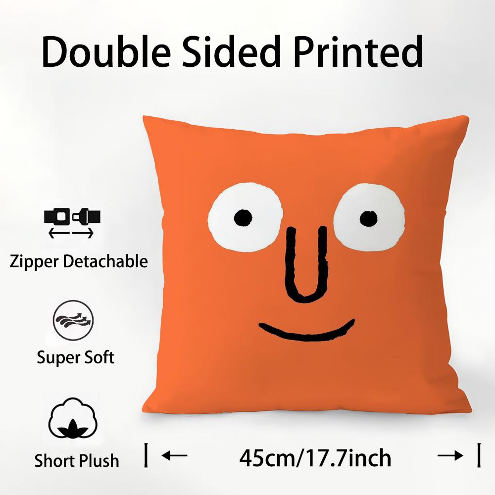 Aesthetic Art J-Jean-Jullien Pillow Case Plush Fabric Soft Double Sided Print Sofa Cushion Cover Throw Pillow Covers