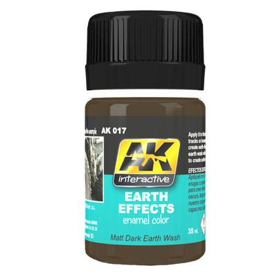 AK Interactive Enamel Color 35mL (Matt Dark Earth)