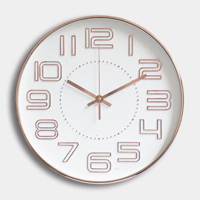 3D Three-dimensional Digital Scale Plastic Wall Clock European Silent Wall Clock 12 Inches