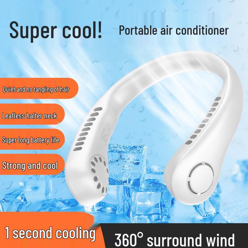 Li Shen Ice Porcelain Cooling Leafless Neck Fan