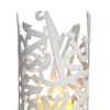 Ramadan Candle Holder Retro Arabic Style Black Iron Tealight Holder with Islamic Engraving for Eid Home Table Mantel Decor