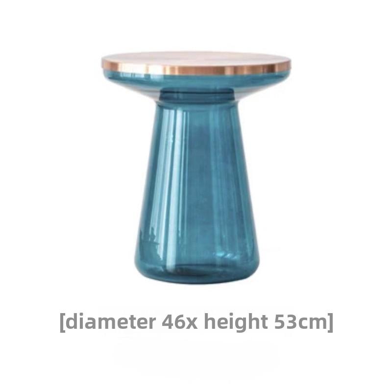 Luxury Glass Coffee Tables Living Room Simple Modern Side Table Nordic Bedroom Round Bedside Table Home Decoration Furniture