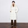 Women's Mid-Length Down Jacket with Removable Fox Fur Collar