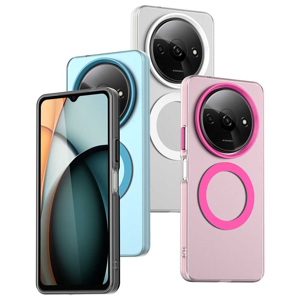 Magsafe Matte Phone Case For Xiaomi Redmi A3 Magnetic Wireless Charging For Xiaomi Redmi A3x Shockproof Back Cover