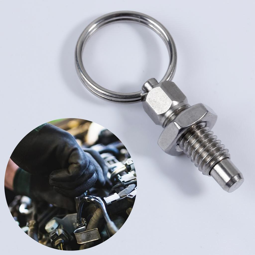 4 Pcs Non Lock-Out Knob Plunger Stainless Steel Locking Pin Hand Retractable Spring Plunger with Pull Ring Durable