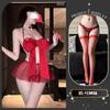Sexy underwear Sexy pajamas Women's pure desire mesh big bow suspender skirt Perspective backless super short nightdress