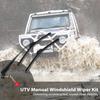 2 Pack UTV Windshield Wiper Kit - Hand Operated Manual Windshield Wiper For Polaris RZR Ranger, Can Am Maverick, Honda Pioneer & Golf Cart