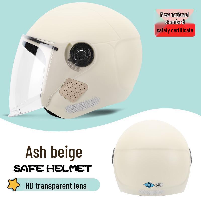 Universal 3C Certified Motorcycle Helmet for All Seasons - Cute, Safe, Sun-Protected, Unisex Half Helmet for Summer and Fall/Winter