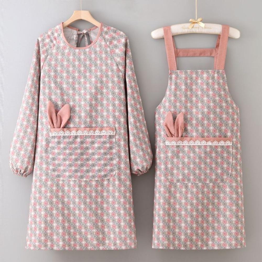 Canvas Baking Overalls Rabbit-ear Pattern Household Apron Fashion Cooking Apron  Kitchen