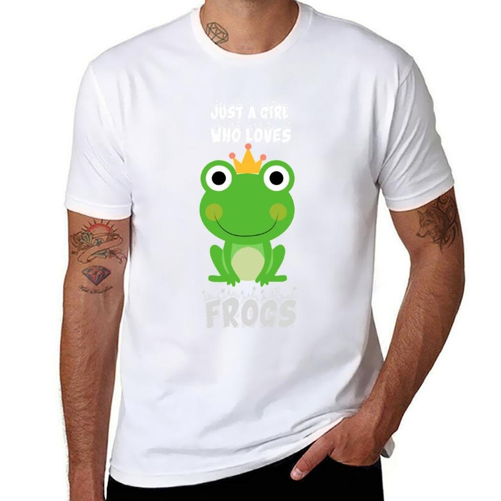 Just A Girl Who Loves Frogs Gift TShirt Running Perforunisexce Short Sleeve Tee TShirt