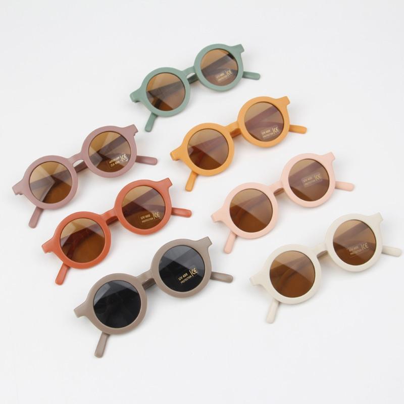 Summer Retro Round Kid Polarized Sunglasses UV 400 for Protection Child Sunglasses Holiday Outdoor