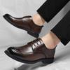 Fashion Luxury Brand Oxfords Shoes Handmade Leather Men Dress Shoes New Breath Wedding Footwear High Quality Lace Up Mens Casual Flats