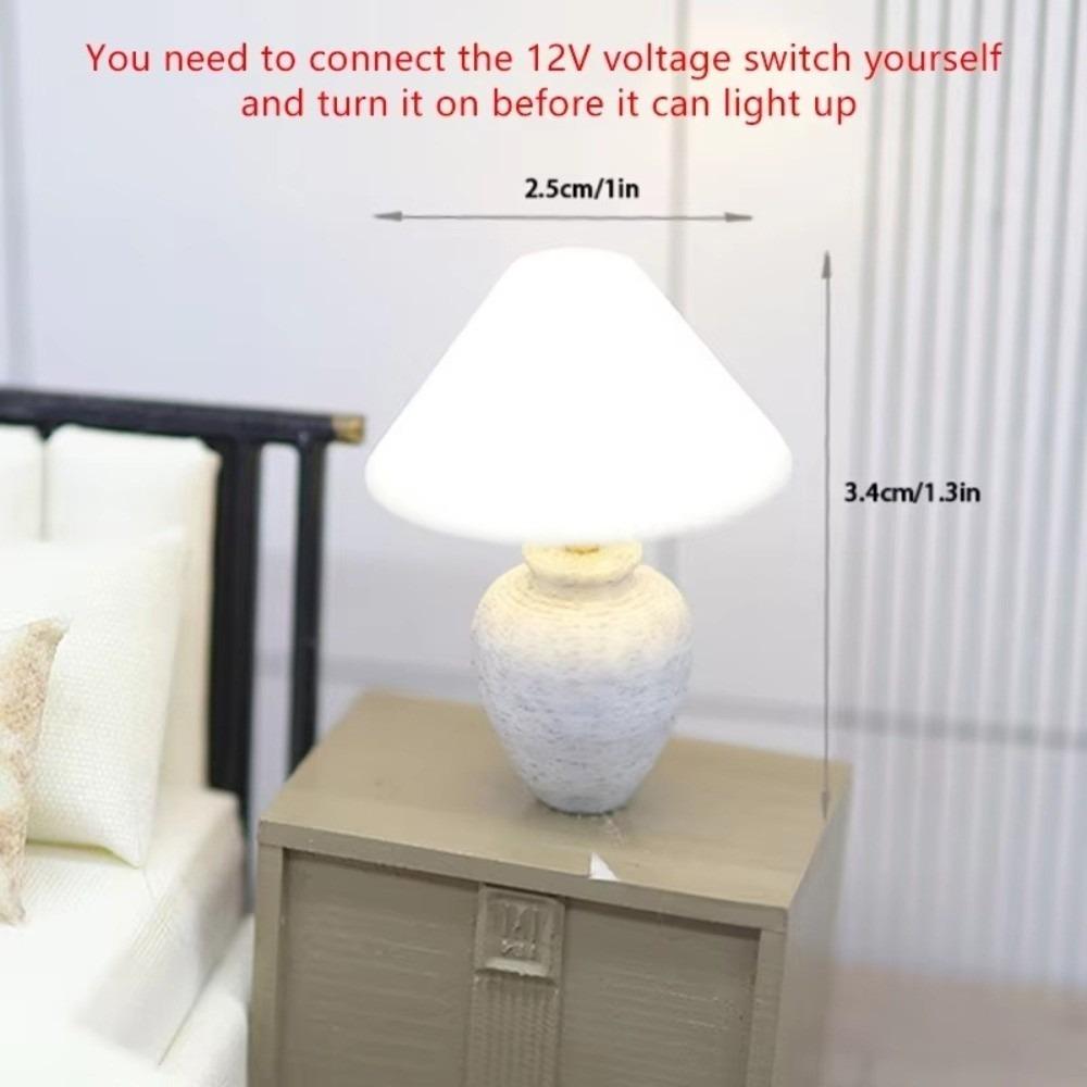 1PCS DIY Miniature Dollhouse Furniture 1:20 Mini Furniture Toy Lamp Desk Table Lamp  Baby Gift