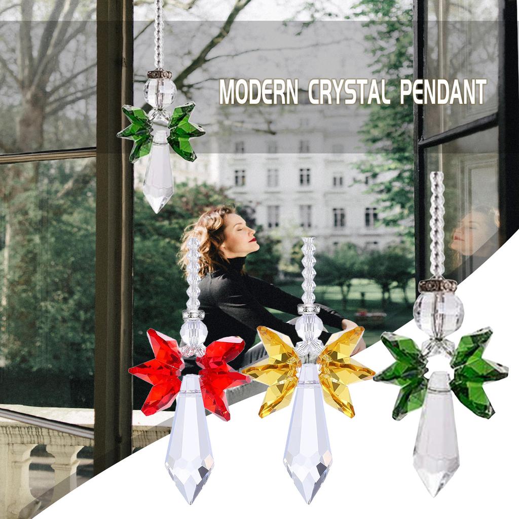 Modern Crystal Chakra Suncatcher Car Charm Pendant For Auto Rear