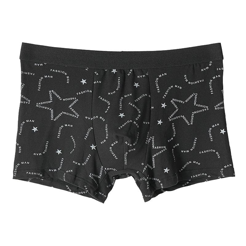 Men's Trendy Printing Boxer Panties Soft Comfortable Breathable Skin-friendly Fashionable Underwear