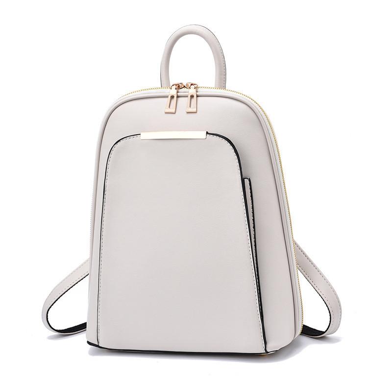 2023 New Fashion Large Capacity Pu Shoulder Bag Women s Backpack Student Backpack Handbag белый