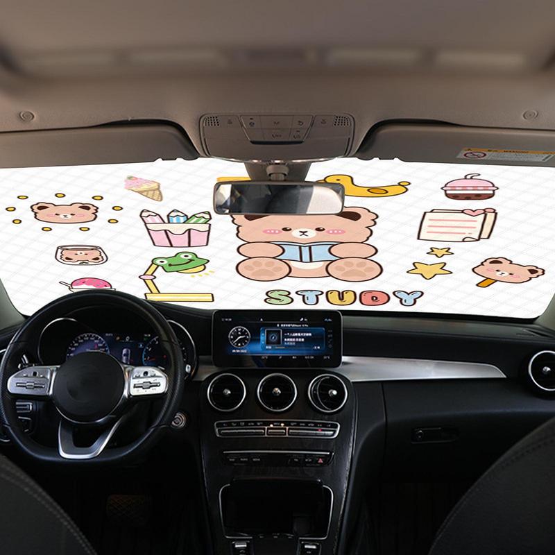 Snow Windshield Cover Cartoon Pattern Automotive Windshield Snow Covers Multi-purpose Car Accessories For Cars Trucks SUV MPV