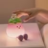 Night Lamp LED Cute Eggplant Night Light Dimmable Nursery Eggplant Lamps Super Squishy Silicone USB Rechargeable Touch Control