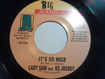 7inch Record LADY SAW, K.C. JOCKEY - It's So Nice BJ173 Big Jeans Recor 2006 Jamaica Reggae, Ska & Dub Used