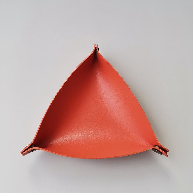 PU Leather Basket Hallway Desktop Storage Dining Tray Cosmetic Leather Tray Box Creative Jewelry Sundries Key Storage