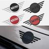 3D ABS Car Front Head Emblem Rear Sticker Logo for Mini Coopers F54 F55 F56 F57 Refit Replacement Badge Exterior Accessories