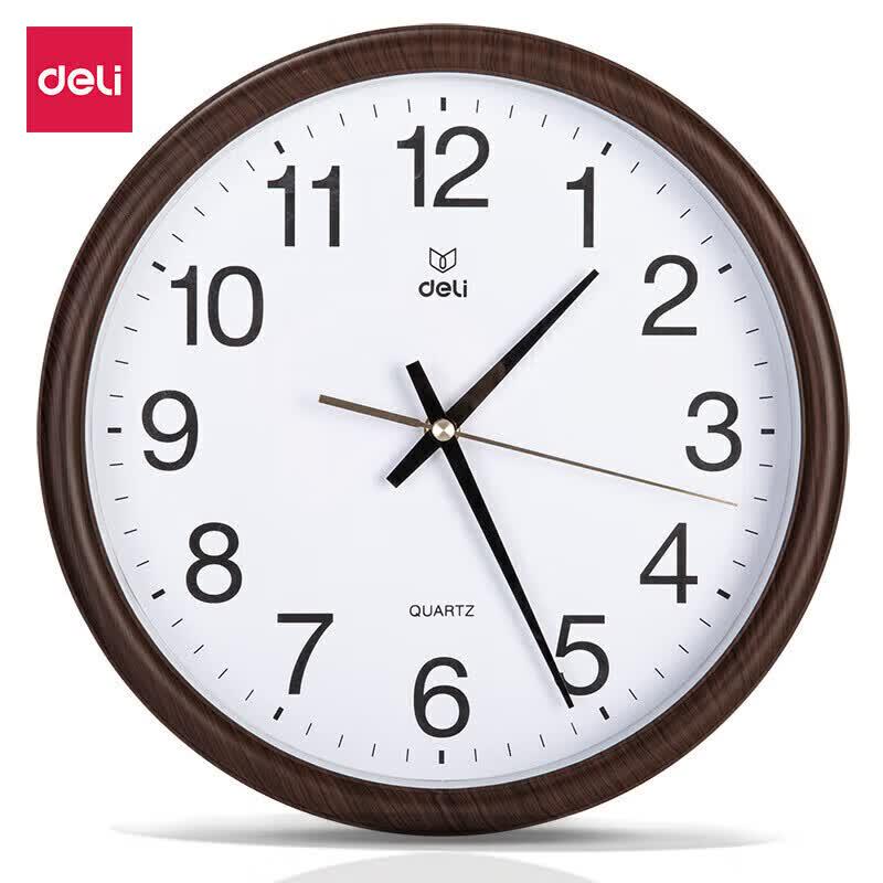 Deli 8842 Wooden Grain Wall Clock