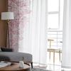 Rosa Kirschblüten-Tüllvorhänge für Schlafzimmer, Heimdekoration, Wohnzimmer, Küche, Voile-Vorhänge für Jalousien