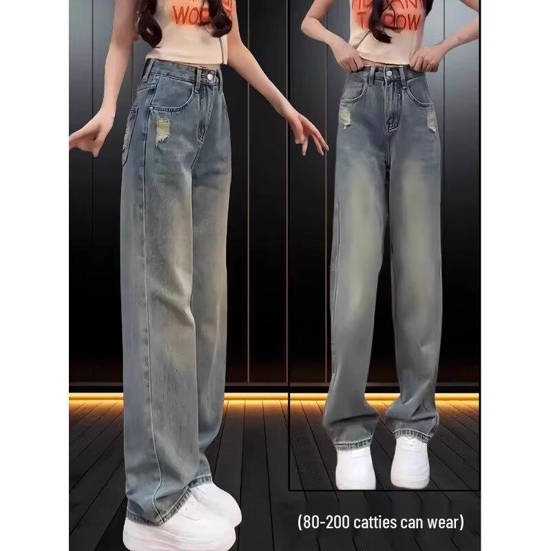 

Женские джинсы 2024 размера плюс с высокой посадкой, облегающие, для фигуры типа «груша» - варианты: прямые, узкие, широкие L синий