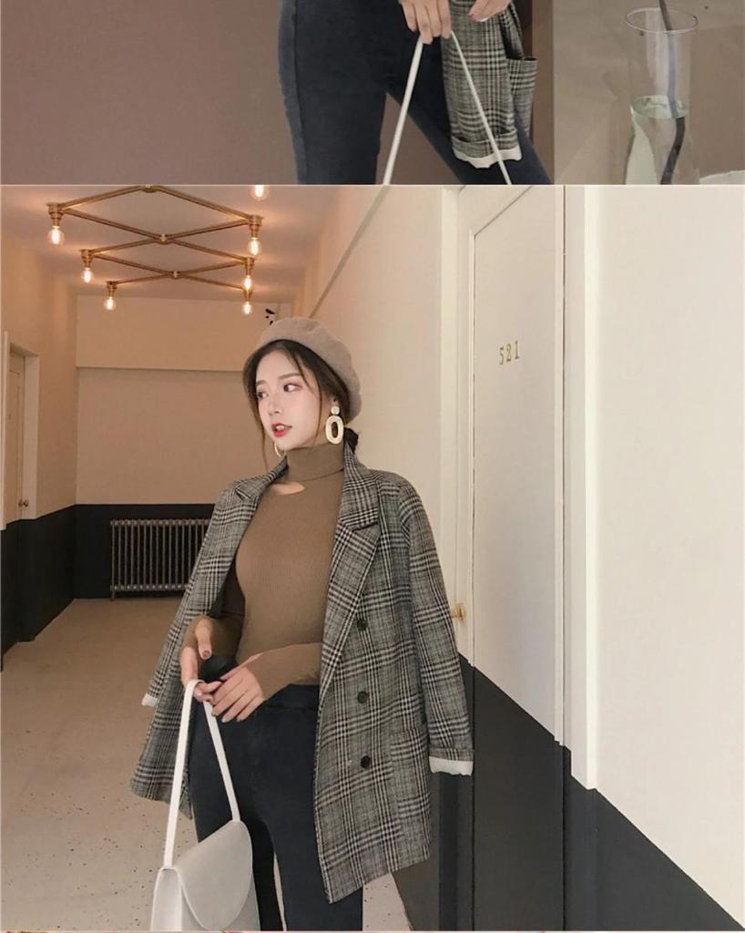 Women's Slim Korean Knitted Sweater - Versatile and Stylish for Autumn/Winter 2022