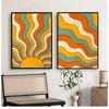 Vintage 70s Sun Psychedelic Abstract Colour Gradient Bohemian Art Poster Canvas Painting Wall Prints Picture for Room Home Decor