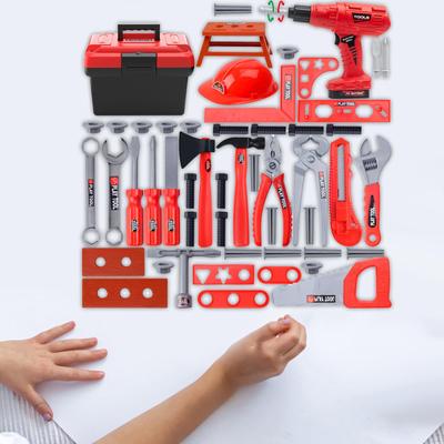 Children's Construction Tool Set with Interactive Drill Toy Box