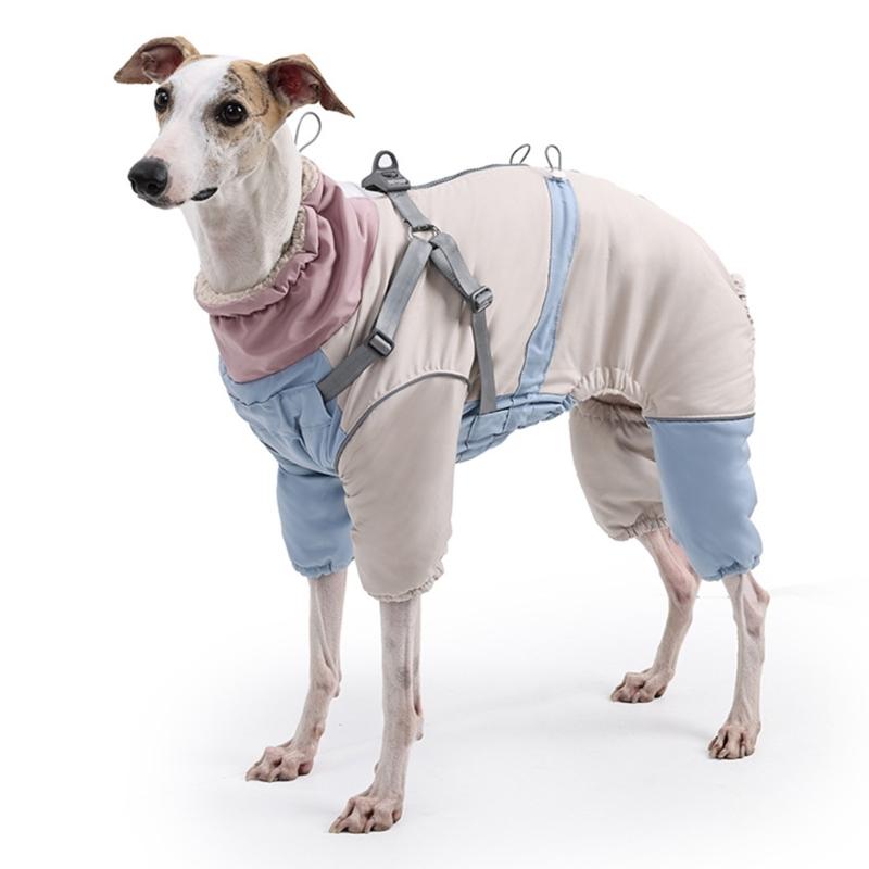 Jumpsuit Dog Pullover Furry Full Coverage for Medium Dogs to Large Dogs for Winter Basic Jumpsuit Four Leg Thick Coat
