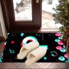 Neon Tiktok Logo Art Area Rug for Office, Chair Rug, Decorative Carpet Livingroom Mat, Large Size Fan Gifts Christmas Gifts