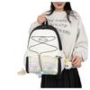Schoolbag Korean Version Ins Cartoon Backpack for Women, Large Capacity, Small Fresh Student Schoolbag, Two-dimensional Girl, Bar Pain Bag for Women