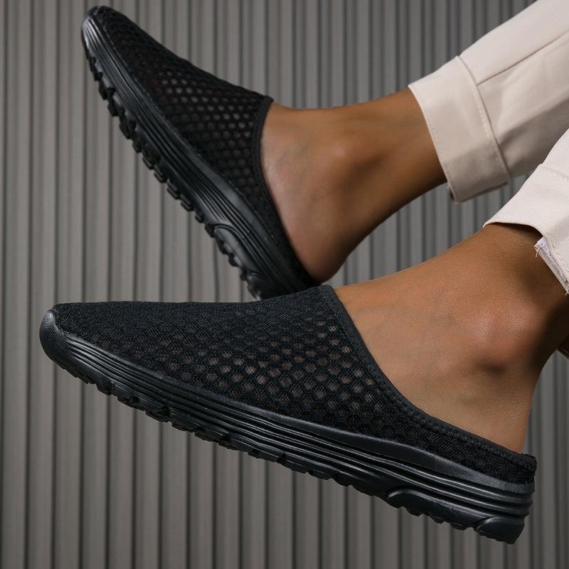 Women's Backl Walking Sneakers Summer Girls' Footwear Slip-on Mules Shoes Comfort Casual Travel Mule Slippers for Girl