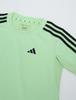 Adidas Dětské tričko s krátkým rukávem Train Essentials Aero Lady 3 Stripes Regular Fit ECL97 Semi Green J150 Tričko Tričko Spark/Carbon (IR7537)