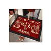Chinese New Year Crystal Velvet Anti-slip Entrance Mat - Easy Clean, Water Absorbent Red Door Mat