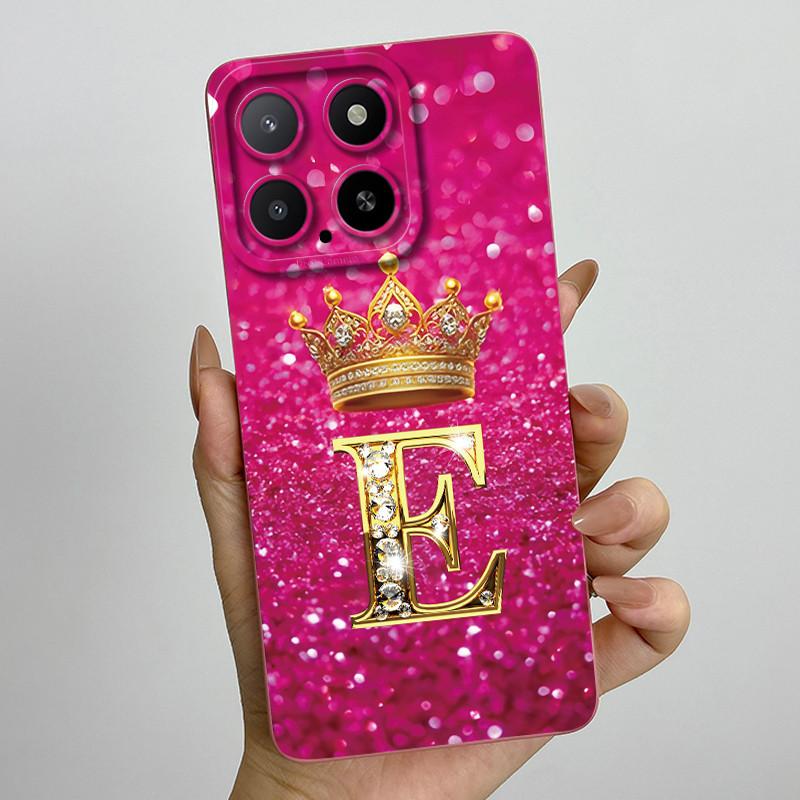 Casing For Honor X5b 2024 Phone Case Crown Letters Silicone Soft Full Protective Back Cover For HonorX5b X 5b+ Plus Coque Fundas