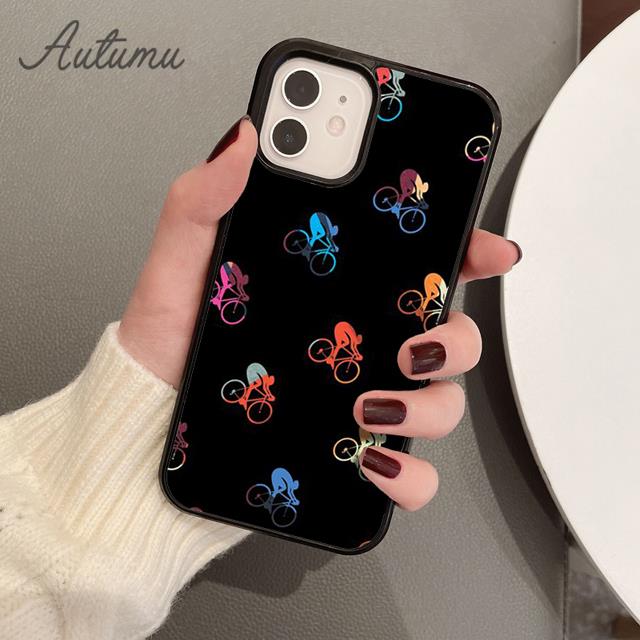 Fahrrad Rennrad Handyhülle für iPhone 17 Air 15 16 16e 11 12 13 14 Pro Max Plus Hülle Fundas Schale
