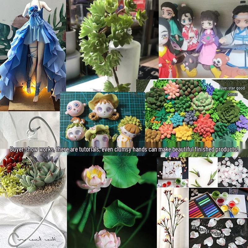 Translucent No-Bake Air-Dry Crystal Resin Clay - 100g Succulent Toy & Food Craft Clay