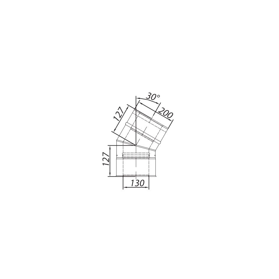 ADAM GAS Elbow fi 100/150 30°