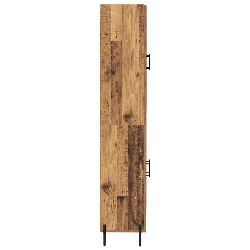 Highboard 2 pcs Reclaimed Wood Wood Based Material