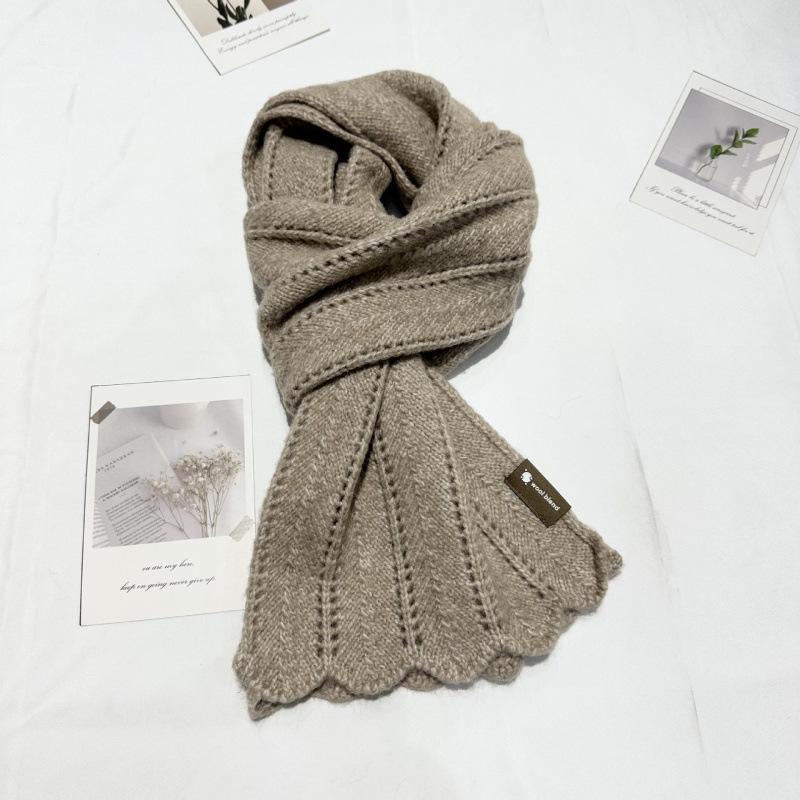 

Versatile Autumn and Winter New Solid Color Soft Cashmere Scarf Women s Autumn and Winter New Warm Neck Scarf Portable Knitted Scarf