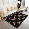 Erosebridal Farmhouse Deer Area Rug 5x7 for Living Room Camo Woodland Hunting Rugs for Bedroom Rustic Cabin Carpet Non Slip Wildlife Animal