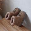 Girls' Winter Cotton & Leather Boots with Fleece Lining, Soft Soles, Thickening Design - Warm Snow Boots