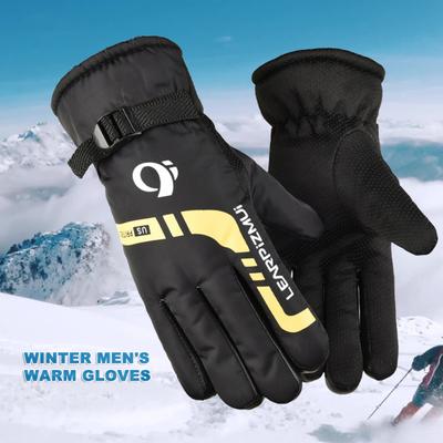 New Ski Gloves Men's Warm Gloves Winter Riding Gloves Plus Velvet Thickening