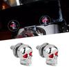 Accesorii auto 2 buc șuruburi craniu design 3D accesoriu de decorare rezistent la galvanoplastie șuruburi pentru cadru de plăcuță de înmatriculare pentru motociclete