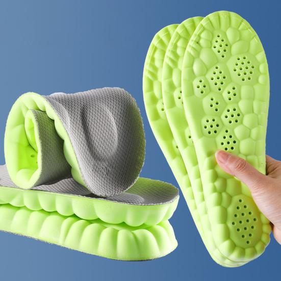 1 Pair Memory Foam Arch Support Insoles 4D Cloud-Soft Comfort Soles Breathable Odor-Resistant Cushioning And Pain Relief Insoles for Foot Fatigue
